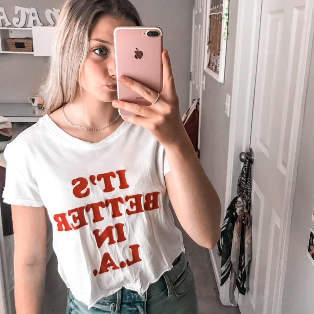 Brandy Melville “It’s Better in L.A.” Crop Top